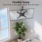 Full Motion TV Wall Mount, Corner Wall Mount Bracket with Swivel Tilt Arm, Fits VESA 400x400mm, 77 lbs Max, Universal TV Mount for LED Monitors Flat Screens for 26-55 Inch TVs