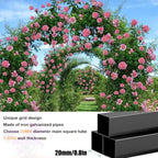 Garden Arbor, Metal Wedding Arch for Ceremony Party, Garden Trellis for Climbing Plants Outdoor, Wide 55" 71" 87" 103" 118" 134" Garden Arch Stand for Garden, Backyard, Lawn(White,103" x 91" x 16")