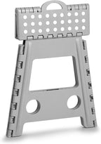 Zeller Present - Schöner Leben. Praktisch WOHNEN. Zeller 13036 Premium Klapphocker faltbar, Kunststoff, grau, TÜV geprüft, belastbar bis 150 kg, ca. 38,5 x 31,5 x 39 cm, Plastik, groß