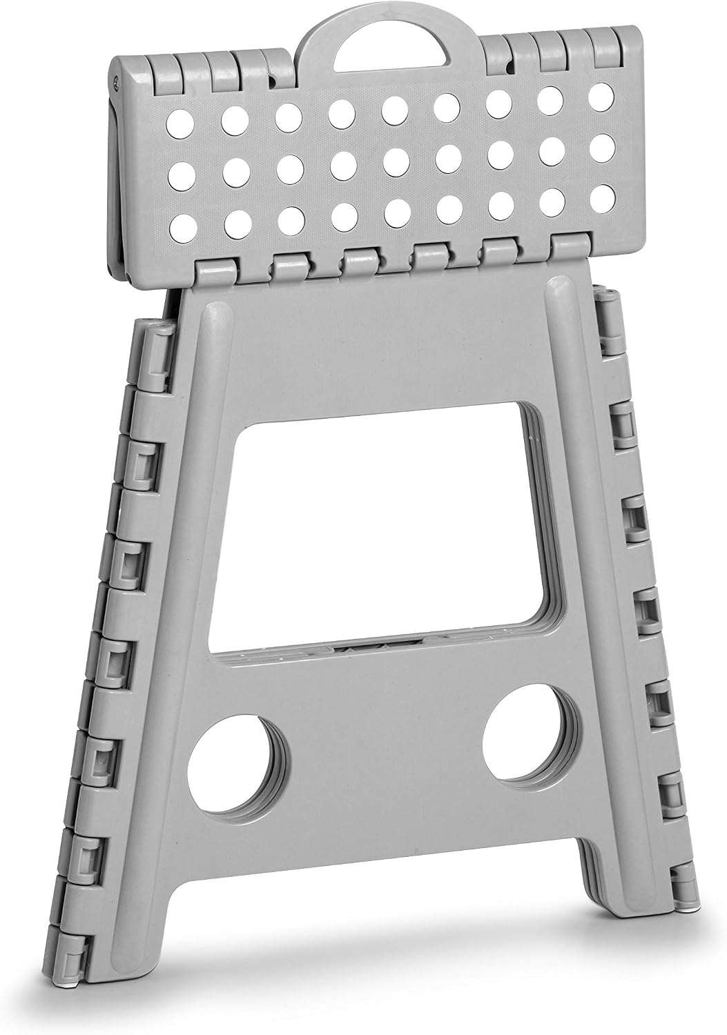 Zeller Present - Schöner Leben. Praktisch WOHNEN. Zeller 13036 Premium Klapphocker faltbar, Kunststoff, grau, TÜV geprüft, belastbar bis 150 kg, ca. 38,5 x 31,5 x 39 cm, Plastik, groß