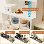 Kitchen Pantry Storage Cabinet with Adjustable Shelves, Pantry Storage Cabinet, Freestanding Cupboard for Kitchen, Dining Room(Gray,188x100cm/74x39.4in)