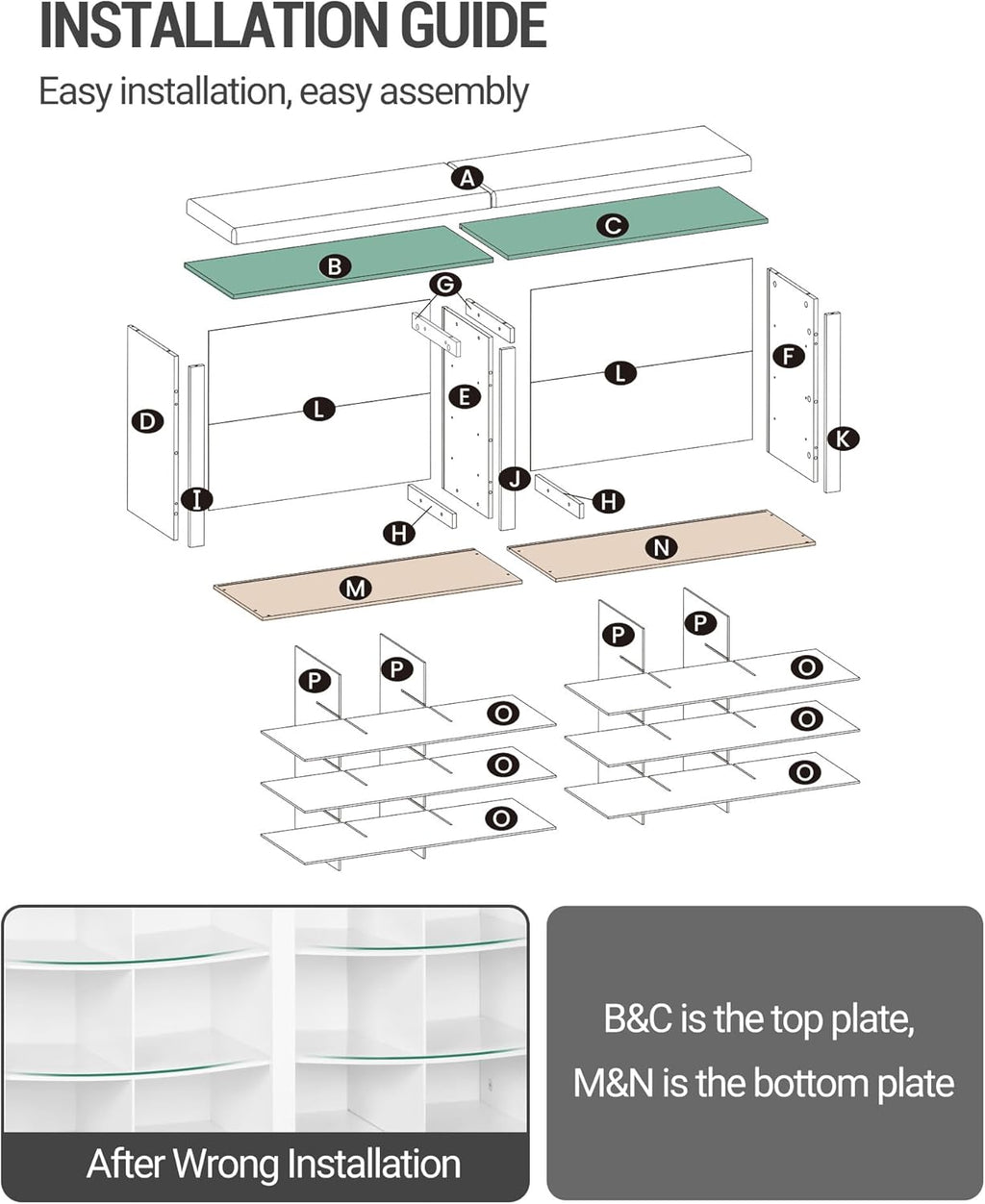 Hzuaneri Shoe Storage Bench with Cushion, Entryway Storage Bench with 24 Cubbies, 9.5" Widened Organizer Cabinet, Long Cubby Rack for Living Room, Bedroom, Entryway, White SB32403GY