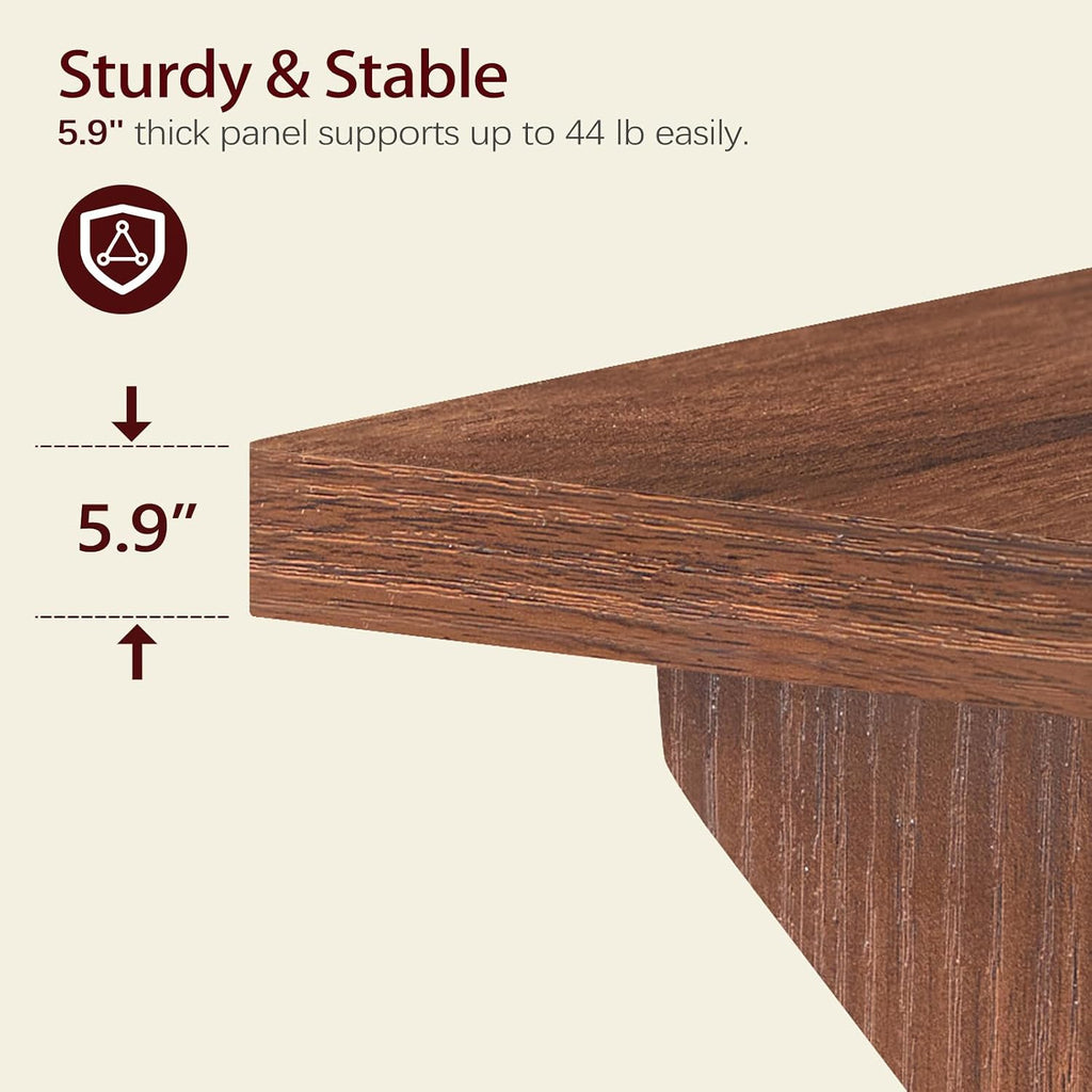 MAHANCRIS End Table with Charging Station, Foldable Narrow Side Table, Narrow Nighstand with Folding Top, Small Side Table for Small Spaces, for Living Room, Bedroom, Walnut ETZB74E01
