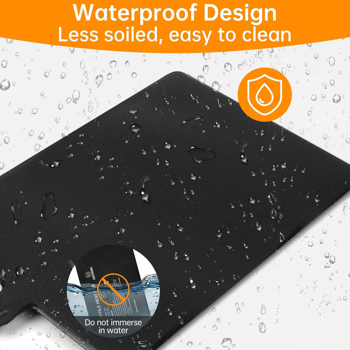 Reptile Heat Pad with Digital Thermostat, Under Tank Terrrarium Heat Mat 24W 8 * 18 Inch, Temperature Controller Heating Pad for Reptile, Turtles, Lizards, Snake, Hermit Crab, Frogs
