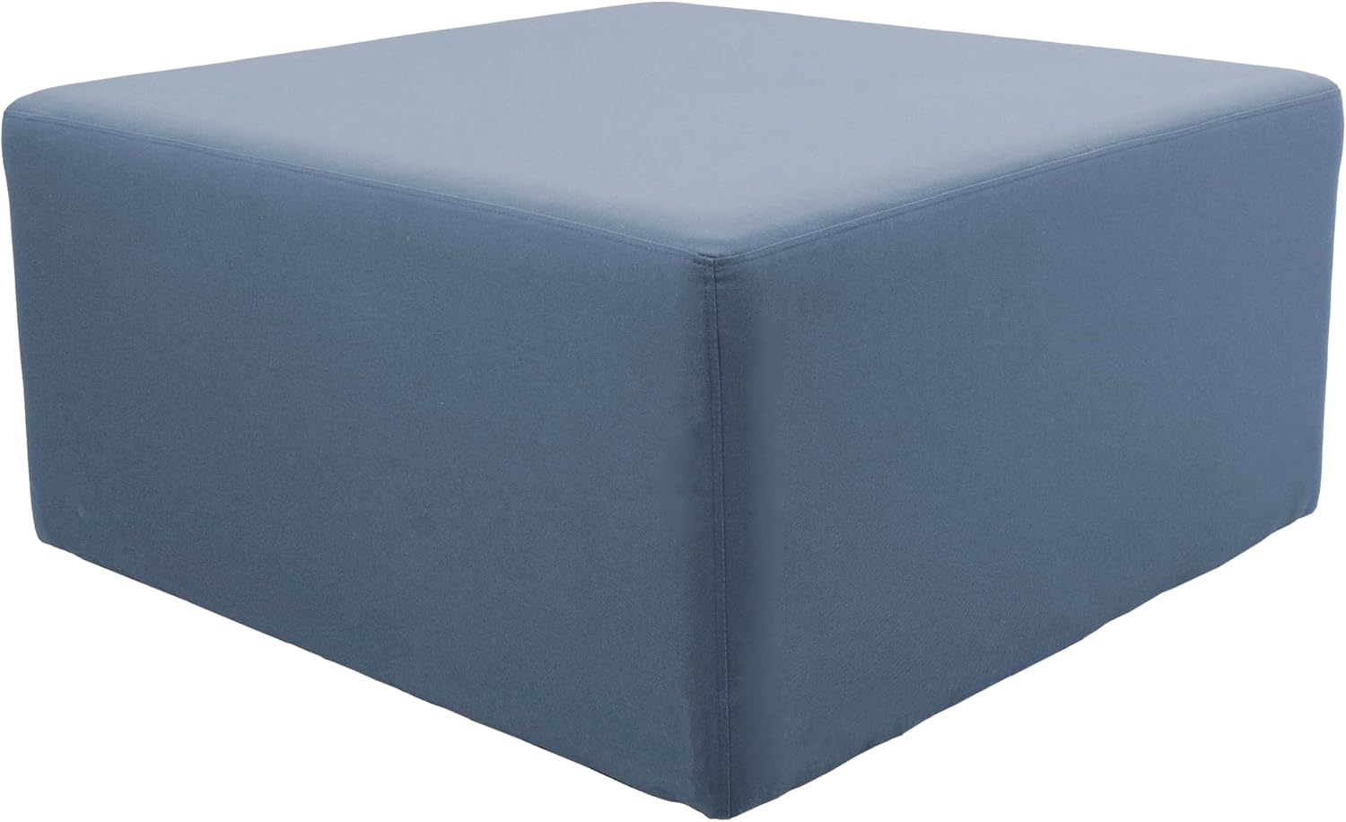 FDP 36" Square Oversized Outdoor Ottoman Featuring Sunbrella Fabric - Weather-Resistant, Fade-Resistant, Fully Assembled Patio Furniture for Backyard or Poolside Seating, 18" H - Canvas Haze
