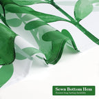 MitoVilla Emerald Green Shower Curtain, Plant Leaves Chic Fabric Shower Curtains for Rustic Vintage Bathroom Decor, Spring Modern Botanical Shower Curtain, 72x72