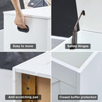 47.2” Storage Bench,Extra Large Wooden Storage Chest with 2 Safety Hinges,entryway Bench,Blanket Storage,Shoe Storage Bench for Entryway,Bedroom,Living Room,Easy Assembly. (White)