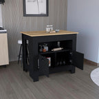 Kitchen Island Two Door Cabinet and Shelf with Multicolor | Ample storage with two doors and shelf for kitchen organization