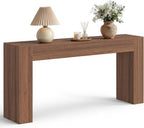 VASAGLE 63 Inches Entryway Table, Thick Tabletop Console Table, Farmhouse | Long Console Table, for Hallway, Living Room, Bedroom, Behind the Couch, Chestnut Brown, ULNT147KX01S