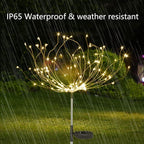 Anordsem Solar Lights Outdoor Waterproof: Garden Light Solar Powered for Yard Outside Decorations-Fireworks Lamp Led for Patio Pathway- Sparkler Stick Twinkle Gifts for Women Wife 4 Pack Warm White
