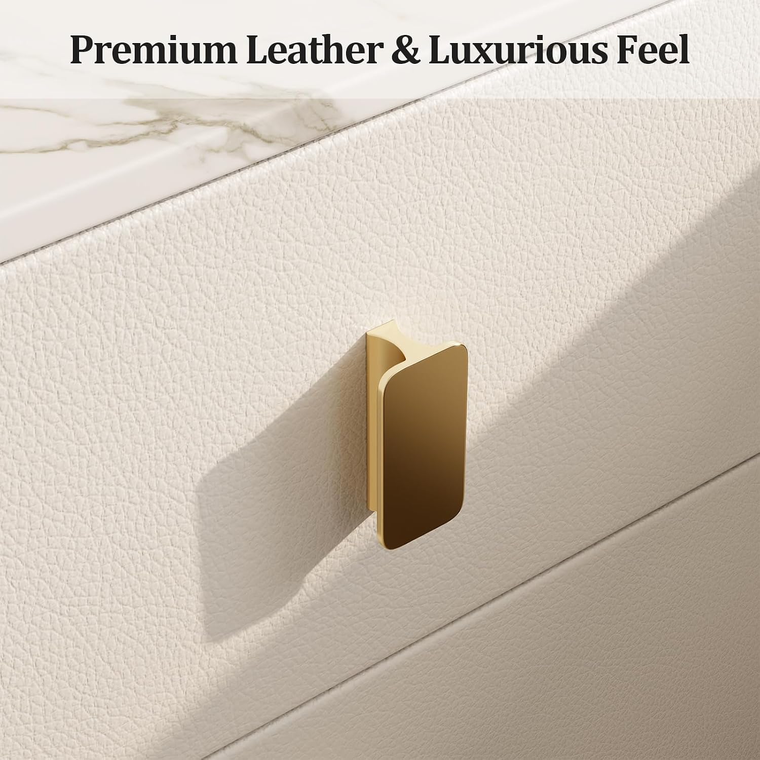 AQIMUELE Narrow Nightstand with Drawers, Narrow Side Table Leather, Small Bedside Tables for Bedroom. (White)