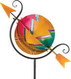 Regal Art & Gift Color Blast Wind Spinner – Metal Yard Decorations Outdoor | Kinetic Garden Spinner for Lawn, Pathway, or Flower Bed | Weather-Resistant Outdoor Sculpture - 32 Inch