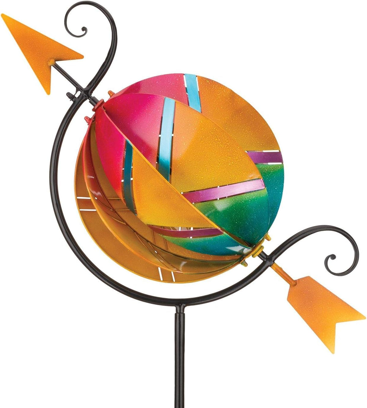 Regal Art & Gift Color Blast Wind Spinner – Metal Yard Decorations Outdoor | Kinetic Garden Spinner for Lawn, Pathway, or Flower Bed | Weather-Resistant Outdoor Sculpture - 32 Inch