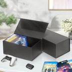 Video Game Storage Boxes, Blu-Ray Storage Boxes, Magnetic Video Game Box Protector Case, Store Up to 20 Cases – 1 Pack