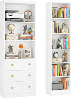 Cyclysio Kitchen Pantry Cabinet, 80" Pantry Storage Cabinet with Drawers and Adjustable Shelves, Kitchen Cabinet for Livingroom, Pantry, Bathroom, Kitchen (White)