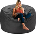 HABUTWAY Bean Bag Chair 3Ft Luxurious Velvet Ultra Soft Fur with High Rebound Memory Foam Bean Bag Chairs for Adults Plush Lazy Sofa with Fluffy Sponge 3' (Grey)