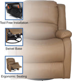 RecPro Charles Collection | 30" Swivel Glider RV Recliner | RV Living Room (Slideout) Chair | RV Furniture | Glider Chair (Toffee, 2-Pack)