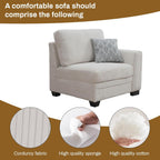 Legend Vansen Oversized Modular Sectional Sofa,U/L-Shaped Corduroy Couch with Ottoman,Deep Seat & Removable Cushion,Easy Assembly for Living Room Apartment