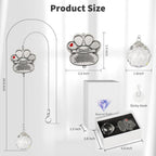 Pet Memorial Gifts for Loss of Dog Cat, Dog Memorial Crystal Suncatcher, Pet Passing Away Sympathy Gifts for Pet Lovers, Dogs Remembrance Rainbow Maker Ornament for Window Hanging, Garden, or Patio