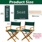 STAY GENT Director's Chair Canvas Replacement Kit for 18'' Directors Chairs(18" L x 15" W) - Replacement Canvas Durable Cotton Canvas Seat & Back Covers for Makeup, Outdoor Patio Stools, 1 Set Green