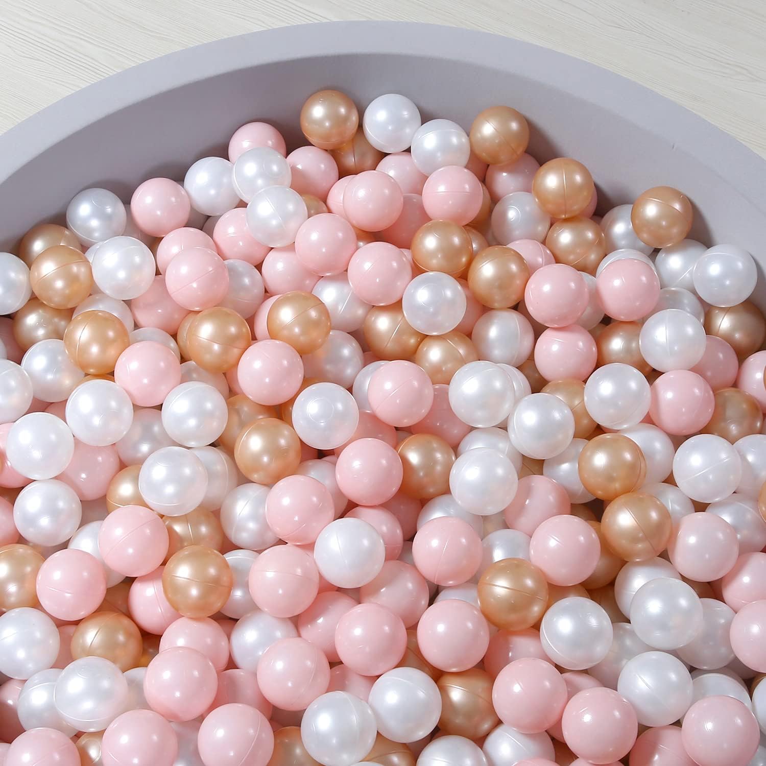 TRENDPLAY Plastic Balls for Ball Pits 2.2 Inch, Pack of 50 100 200 500 Hollow Balls, Perfect for Toddler Baby Pools,Party,Festival Decoration