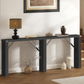 YATINEY Console Table, 70.8" Long Behind Couch Sofa Table, Entryway Table, Farmhouse Console Table for Narrow Spaces, Hallway, Living Room, Black CT31BB