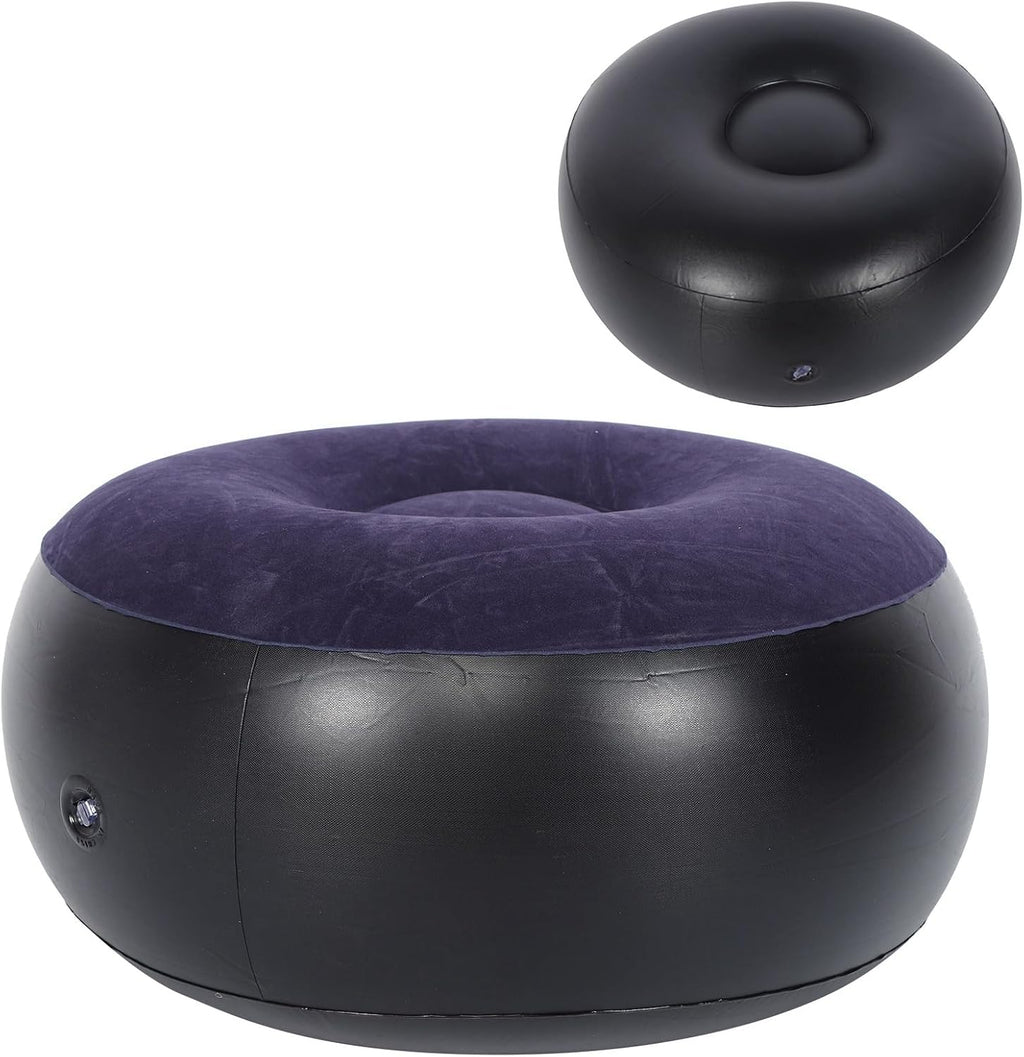 Round Footrest Stool, IndoorOutdoor Camping Outdoor Mattress Inflatable Ottoman for Camping Backyard Patio Garden Home