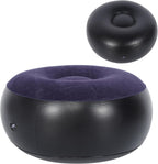 Round Footrest Stool, IndoorOutdoor Camping Outdoor Mattress Inflatable Ottoman for Camping Backyard Patio Garden Home