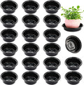 Plant Saucer 20 Pack Plant Trays for Pots 4 Inch Plastic Plant Saucers for Outdoors and Indoors Drip Trays for Potted Plants Flower Pot Plates to Catch Water Plant Drainage Dishes No Holes, Black