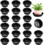 Plant Saucer 20 Pack Plant Trays for Pots 4 Inch Plastic Plant Saucers for Outdoors and Indoors Drip Trays for Potted Plants Flower Pot Plates to Catch Water Plant Drainage Dishes No Holes, Black