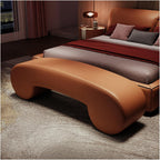 Modern Faux Leather Bench, Creativity Bedroom Benches Footrest Stool, for End of Bed, Indoor for Entryway Living Room Entryway(Brown,180 * 50 * 40cm)