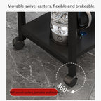 360° Rotating Small Side Table with Storage Rack, Movable Coffee Table with Railings and Removable Ashtray, Suitable for Living Room, Bedroom (Oak)