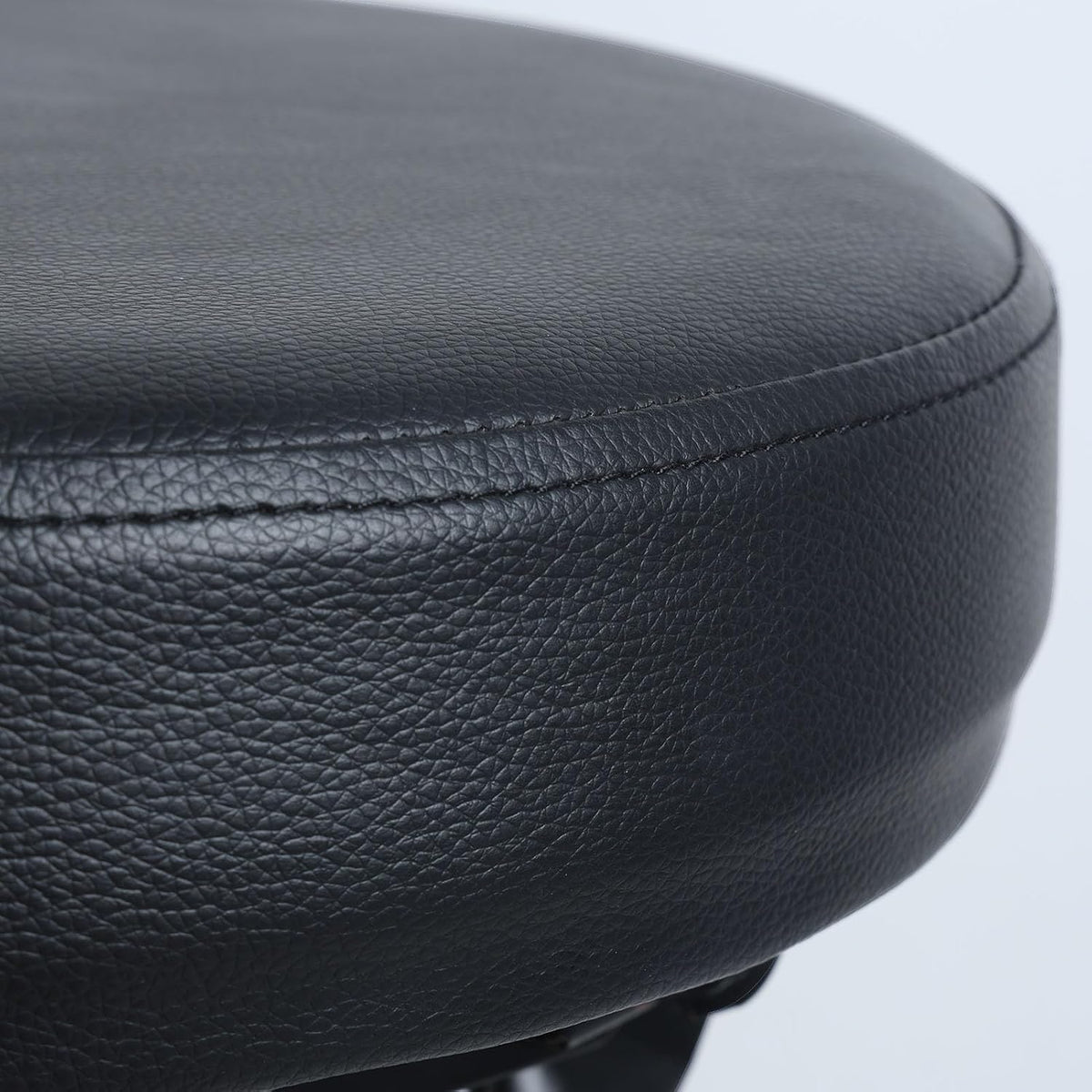 Guitar Stool, Foldable Padded Seat with Built-in Stand & Footrest, Retractable Hook Non-Slip Feet for Acoustic Electric Bass Home Studio Practice (Black-B)