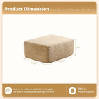 37.1" Ottoman for Couch, Memory Foam Cloud Sectional Couch for Living Room Foot Stools No Assembly Require (Beige, Ottoman)