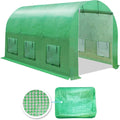YardGrow Greenhouse Replacement Cover Larger Walk in Outdoor Plant Gardening Greenhouse (Frame Does NOT Included) (Green, 12'x7'x7')