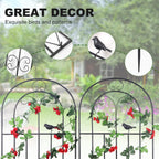 2 Pack 86.7" H x 19.7" W Metal Garden Trellis with Black Coating, Wire Lattice Grid Panel for Climbing Plants Outdoor Roses Vine Cucumbers Vegetables Flower Support