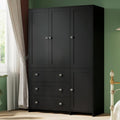 VOWNER 71" Armoire Wardrobe Closet with 3 Drawers and Mirror