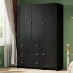 VOWNER 71" Armoire Wardrobe Closet with 3 Drawers and Mirror