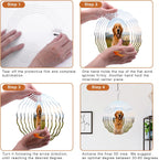 Remiawy Sublimation Wind Spinner Blanks, 8 Inch 5 Pack 3D Aluminum Metal Hanging Wind Spinners Sublimation Blanks Kinetic Sculpture DIY Crafts for Yard Garden Indoor Outdoor Porch Decoration Round