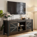 VFK 60 Inch TV Stand for TVs up to 65", Rustic Farmhouse Media Console with Sliding Barn Doors, 6 Drawers, Entertainment Center for Living Room