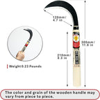 Japanese Garden Sickle, Hand Tool for Grass Cutting, Surface Weeding and Everyday Garden Work, Made in Japan by HONEN
