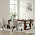 CHITA Mid-Century Modern Dining Chair, Upholstered Fabric Accent Chair for Dining Room, Set of 4,Beige