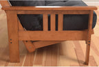 HomeStock Futon Frame Set with Mattress - Converts to Bed - Hardwood Sofa for Living Rooms Linen Charcoal/Barbados