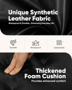 B FSOBEIIALEO Storage Ottoman Small Cube, Foot Rest Seat Faux Leather Dorm Room Ottoman Black 12.6"X12.6"X12.6" (2 Pack)