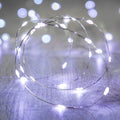 ANJAYLIA LED Fairy String Lights, 16.5Ft/5M 50leds Bright Light Party Home Festival Decorations Battery Operated Lights(White)
