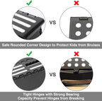 5 Inch Folding Step Stool with Non-Slip Mat. Made of Incombustible Plastic, Can Withstand Over 250 Pounds. Collapsible Step Suitable for Kitchen, Bathroom, Bedroom, Camping, Travel ect