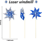 10 Pack Reflective Pinwheels for Yard and Garden, Wind Spinners Outdoor Bird Scare Devices, Sparkly Windmills for Garden Decor Scare Birds Away Garden Wind Spinners for Outside Patio Garden