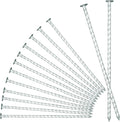 8" Heavy Duty Spiral Landscape Spikes - Solid Galvanized Metal Garden Stakes for Fixing Paver Edging, Weed Barriers, Artificial Turf, Tent and More (100 Pack)