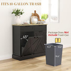 Hidden Trash Can Cabinet with Spice Rack