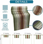Sage Green Wooden Cotton Linen Table Runner for Dining Kitchen, Wedding Outdoor Party Tablerunners Decoration, Vintage Country Retro Distressed Grain Dresser Scarf Coffee Tablecloth Runners 13''x90''